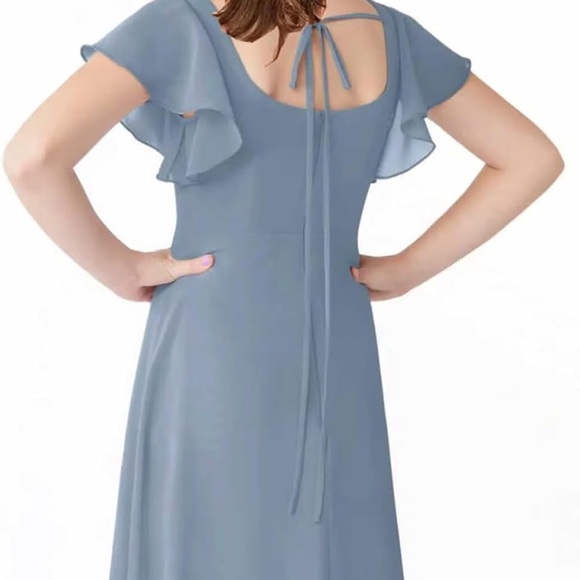 Pink Asymmetrical Ruffled Sundress for Wedding Guest - Picture 4 of 6